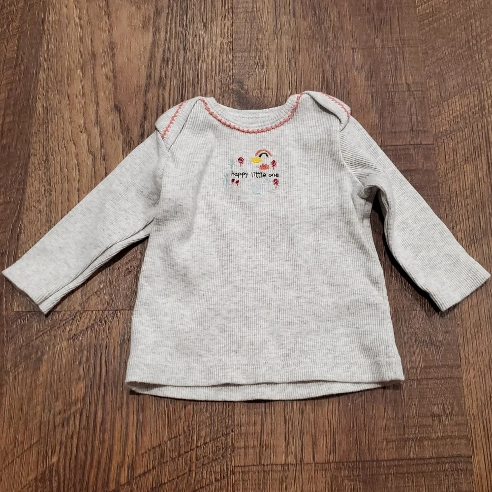 Carter Little Planet Matching Set Top Pants Hat Ribbed Organic Cotton Rainbow 3M